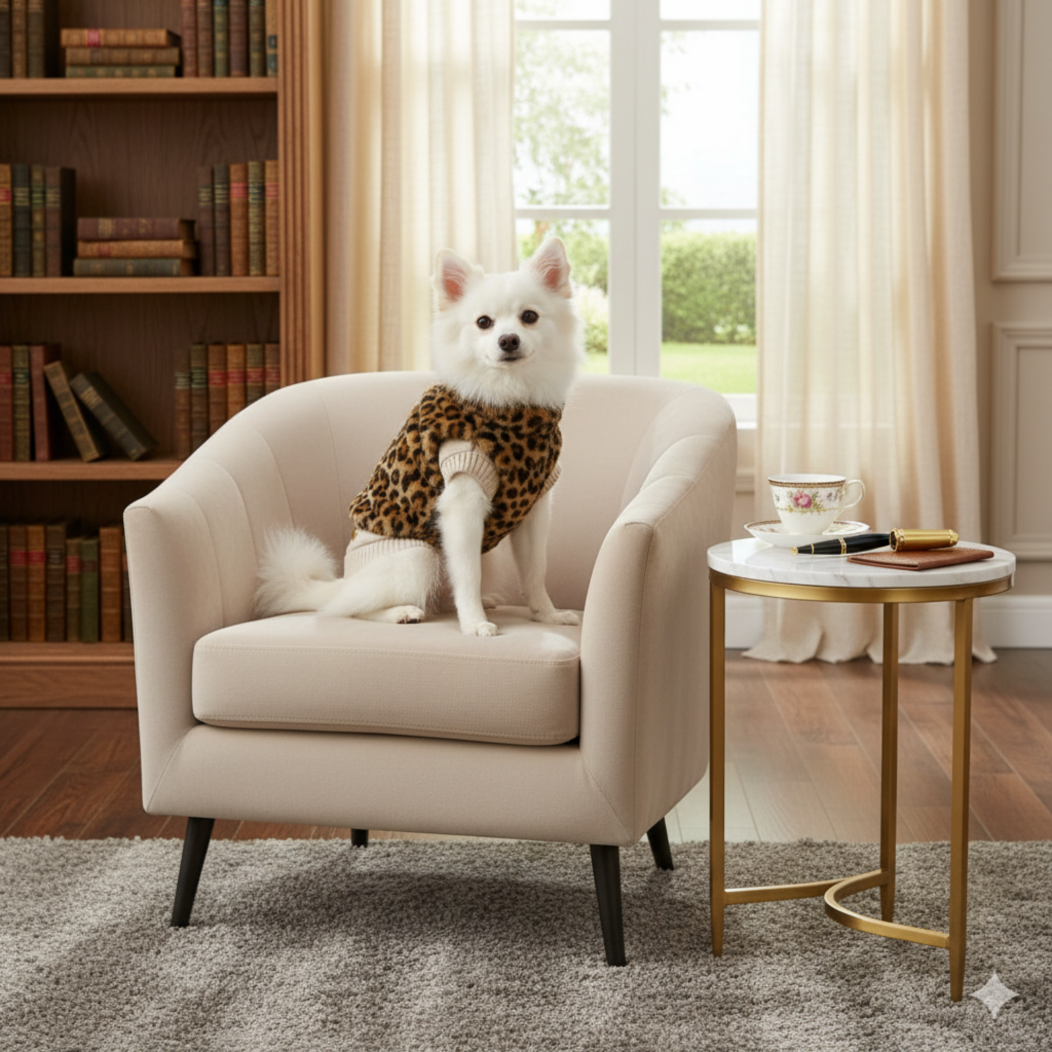 Pettorina Invernale Leopard Fur per Cani